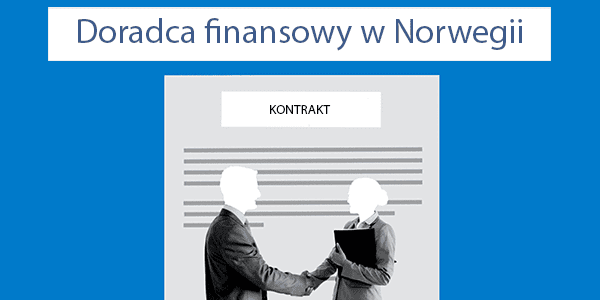 Dwie osoby ściskające swoje dłonie z napisam "Doradca finansowy w Norwegii". Zdjęcie Gabby K z Pexels